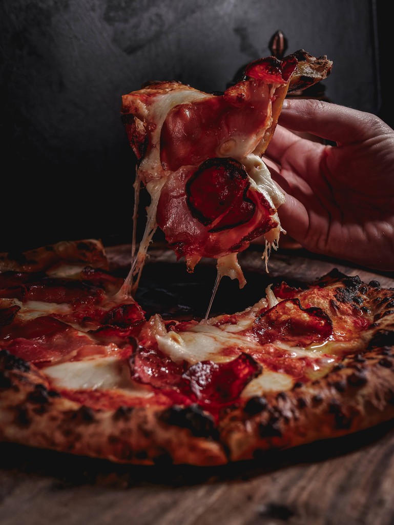 Pizza slice at Ballers Pizza Cardiff